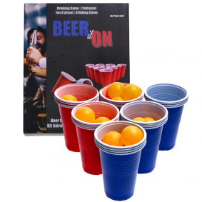 Gra Imprezowa Amerykańska Beer Pong 22szt kubeczków + PIŁKI - 3