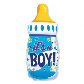 Balon foliowy Butelka Dziecięca niebieski Baby Shower Gender Reveal 80cm - 1