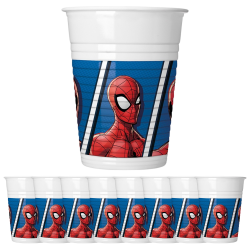 Kubki Kubeczki plastikowe Spider-Man niebieski czerwony 8szt 200ml - 1
