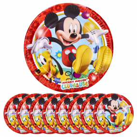 Talerze Talerzyki papierowe Myszka Miki Mickey Mouse Disney 8szt 23cm - 1