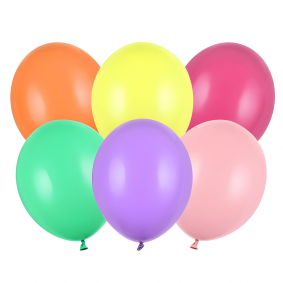Balony lateksowe pastelowe Kolorowe Wielokolorowe dekoracyjne 27cm 100szt - 1