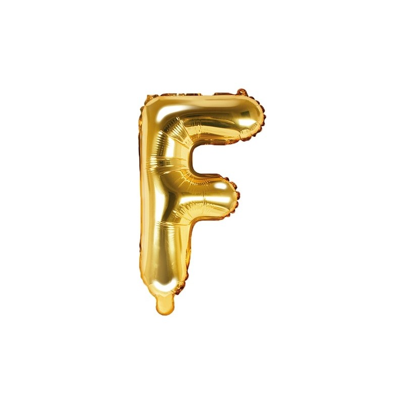 Balon foliowy litera F złota do napisów balonowych - 1