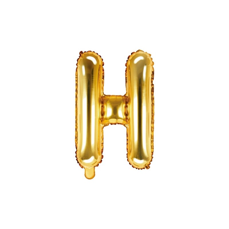 Balon foliowy litera H złota do napisów balonowych - 1