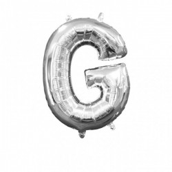 Balon foliowy 16 litera G srebrna