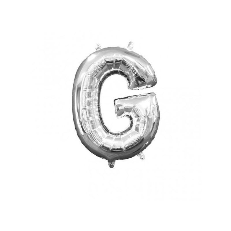 Balon foliowy 16 litera G srebrna - 1