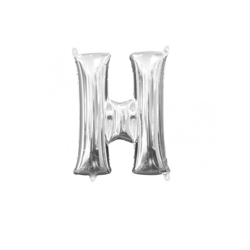Balon foliowy 16 litera H srebrna - 1