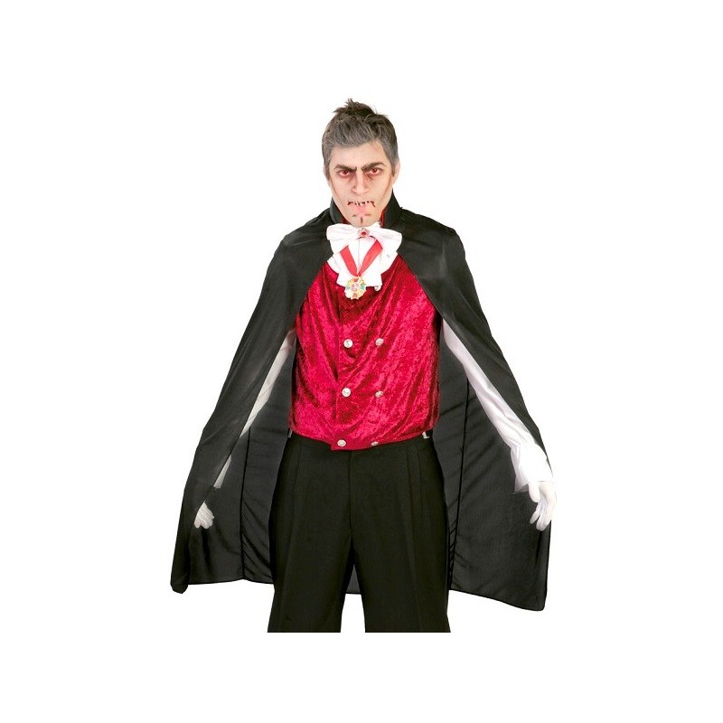 Czarna peleryna wampira strój Halloween przebranie - 1
