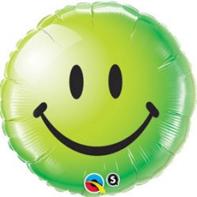 Balon foliowy pastelowy uśmiechnięta twarz 45cm x1 - 1