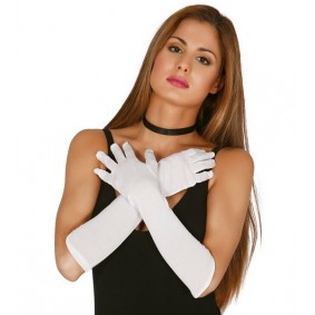 Rękawiczki białe 45cm - 1