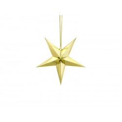 Gwiazda papierowa złota 30cm dekoracja wisząca