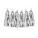 Girlanda frędzle srebrna dekoracja ozdoba karnawał - 1