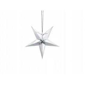 Gwiazda papierowa srebrna 30cm - 1
