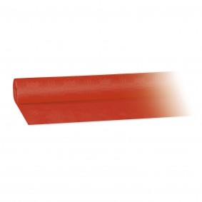 Obrus papierowy jednorazowy czerwony na roli długi - 1