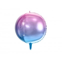 Balon foliowy Kula ombre,fioletowo-niebieski 35cm - 1