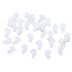 Upiorne konfetti duszki duchy białe na halloween