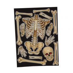 Dekoracja na okna szkielet kościotrup Halloween