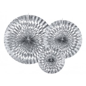 Rozety dekoracyjne srebrne dekoracja metalizowana - 1