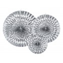 Rozety dekoracyjne srebrne dekoracja metalizowana - 1