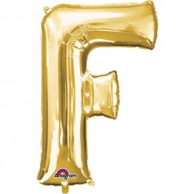 Balon foliowy 16 litera F złota - 1