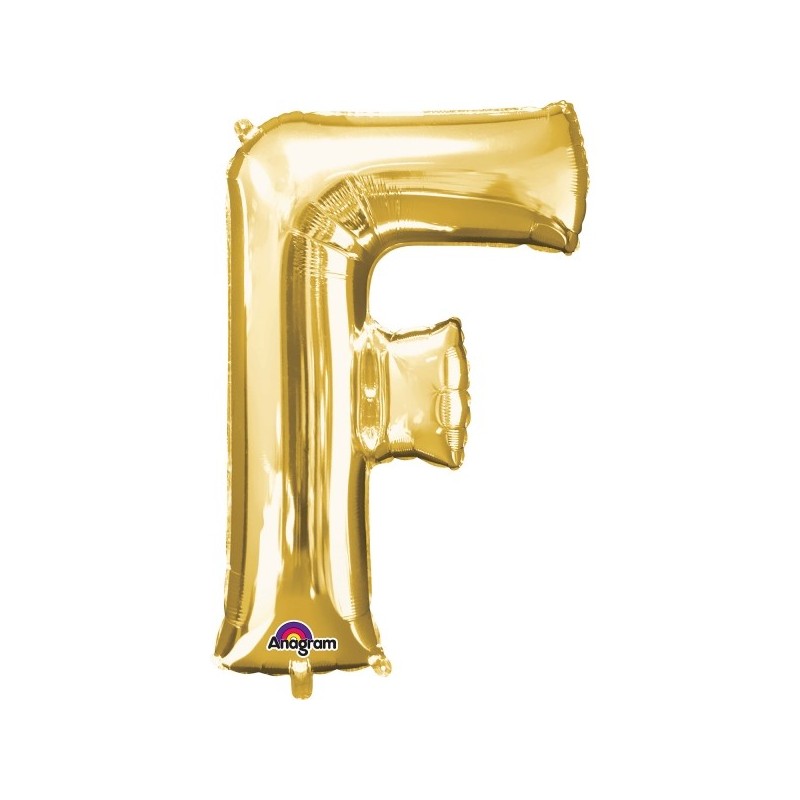 Balon foliowy 16 litera F złota - 1