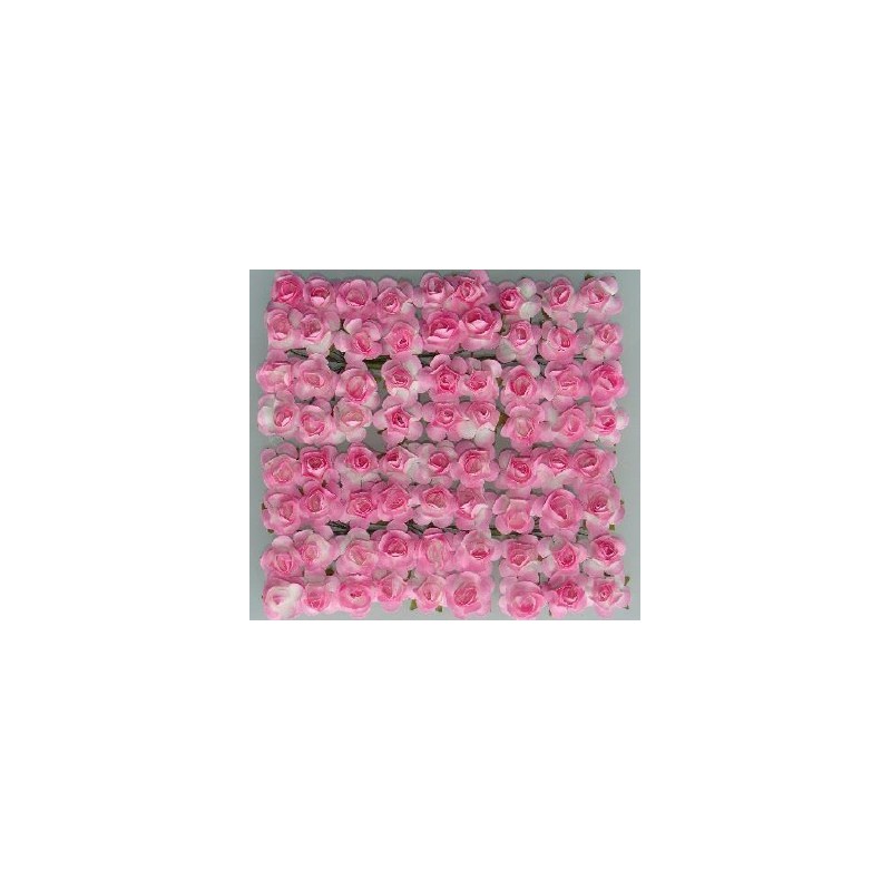 Różyczki papierowe dekoracyjne różowe ozdoba 72szt - 1