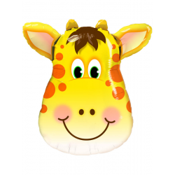Balon foliowy duży głowa żyrafa na urodziny na hel