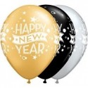 Balon 11 New Year kropki i konfetti 25 szt. - 1