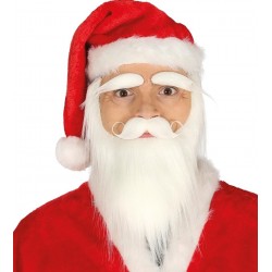 Broda wąsy brwi białe do stroju Świętego Mikołaja