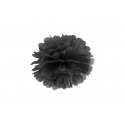 Pompon bibułowy czarny dekoracyjny ozdoba 25cm - 1