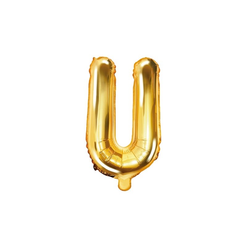 Balon foliowy litera U złota do napisów balonowych - 1