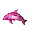 Balon foliowy na hel duży delfin różowy 61 cm - 1
