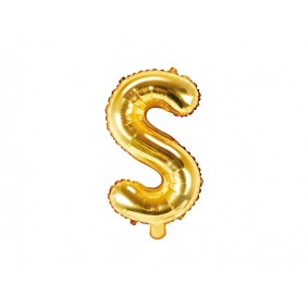 Balon foliowy litera S złota mała do napisów - 1