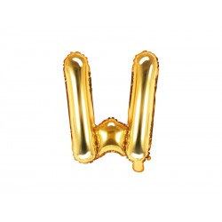 Balon foliowy litera W złota do napisów balonowych