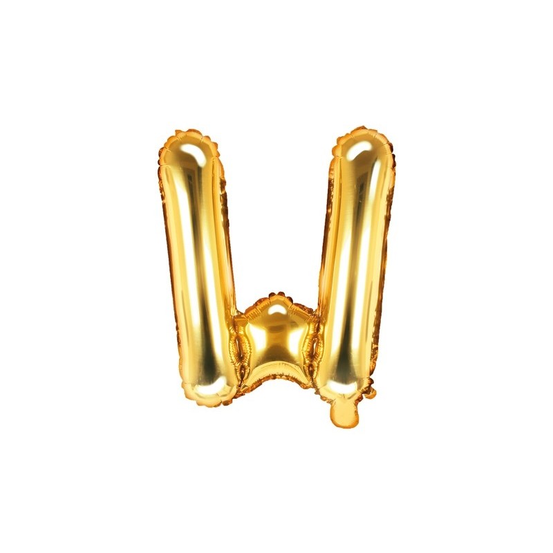 Balon foliowy litera W złota do napisów balonowych - 1