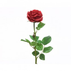 Róża gałązka czerwona sztuczna dekoracyjna 68cm