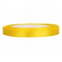 Wstążka taśma satynowa żółta 6mm x 25m wąska - 1