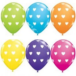 Balon 30 cm big hearts mix kolorów 50 szt