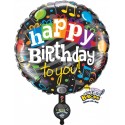 Balon foliowy czarny urodzinowy dekoracja urodziny - 1