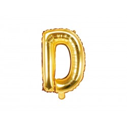 Balon foliowy litera D złota do napisów balonowych