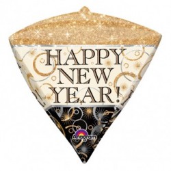 Balon foliowy diament na sylwester Happy New Year