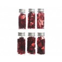 Konfetti metaliczne czerwone w butelce 3,7x9cm - 1