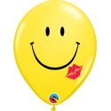 Balony 30cm uśmiech z buziakiem żółty pastelowy 50 - 1