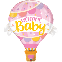 Balon foliowy na narodziny dziecka jasnoróżowy