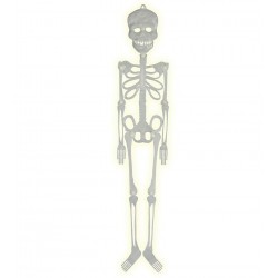 Szkielet fluorescencyjny plastikowy 75cm na Halloween - 1