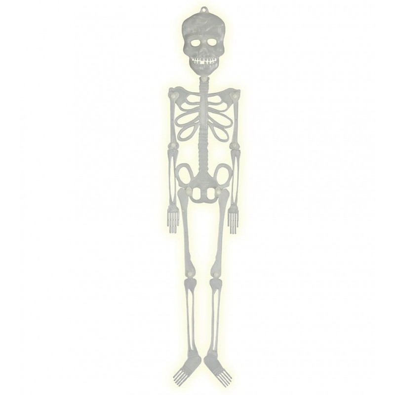 Szkielet fluorescencyjny plastikowy 75cm na Halloween - 1
