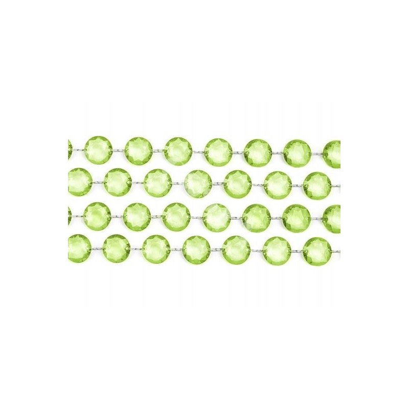 Girlanda kryształowa jasny zielony dekoracja - 1