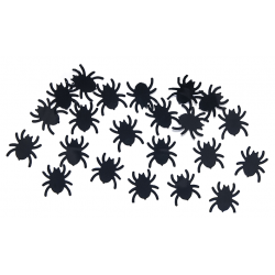 Konfetti pająki czarne małe na halloween DIY