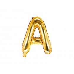 Balon foliowy litera A złota do napisów balonowych