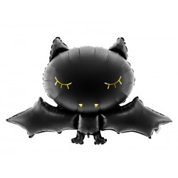 Balon foliowy nietoperz czarny na hel Halloween
