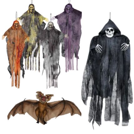 Figury i postacie wiszące na Halloween